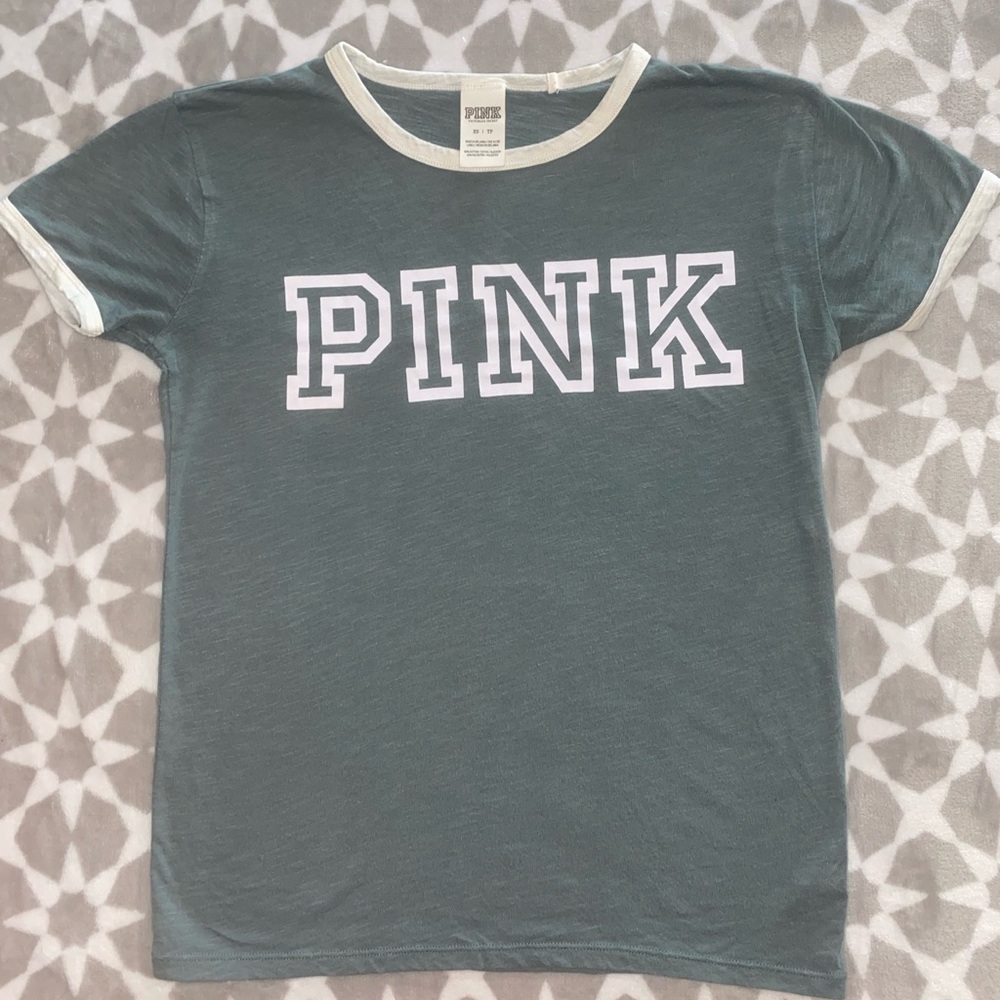PINK green tee